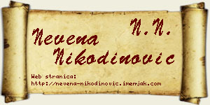 Nevena Nikodinović vizit kartica